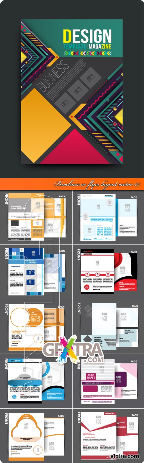 Brochure or flyer layout vector 25