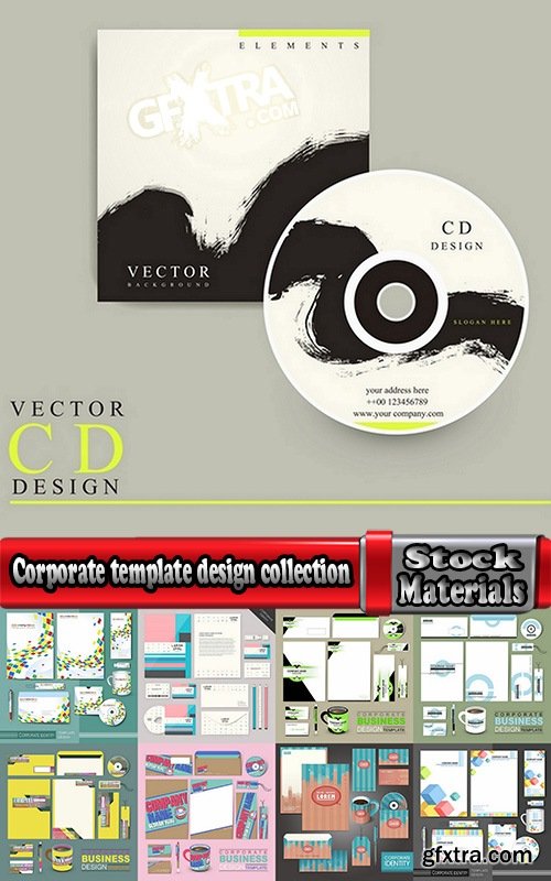 Corporate template design collection #4-25 Eps