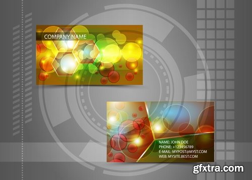 Collection of business cards templates #11-25 Eps