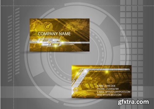 Collection of business cards templates #11-25 Eps