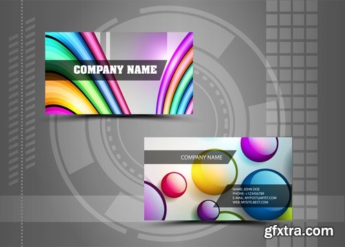 Collection of business cards templates #11-25 Eps