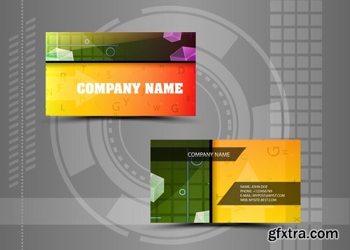 Collection of business cards templates #11-25 Eps