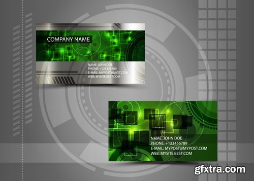 Collection of business cards templates #11-25 Eps