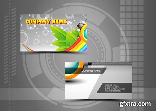 Collection of business cards templates #11-25 Eps