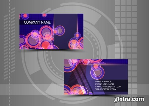 Collection of business cards templates #11-25 Eps