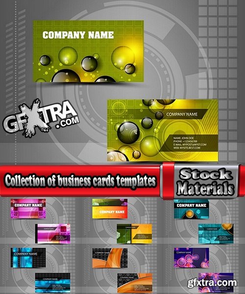 Collection of business cards templates #11-25 Eps