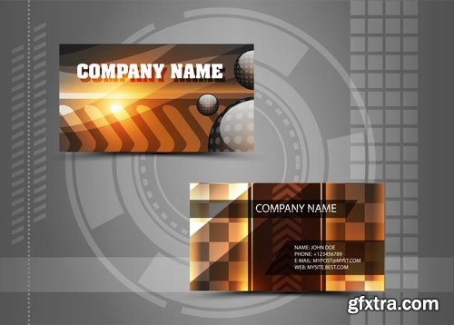 Collection of business cards templates #11-25 Eps