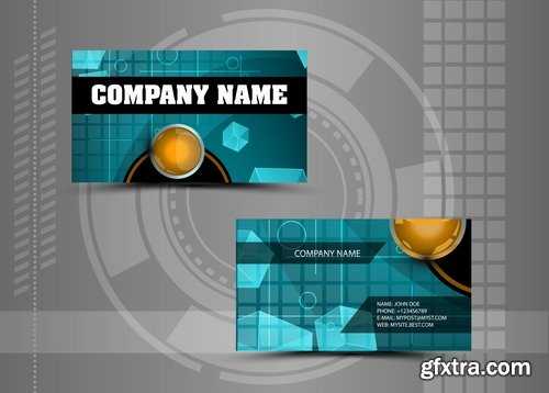 Collection of business cards templates #11-25 Eps