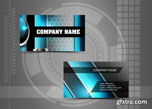 Collection of business cards templates #11-25 Eps