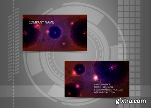 Collection of business cards templates #11-25 Eps