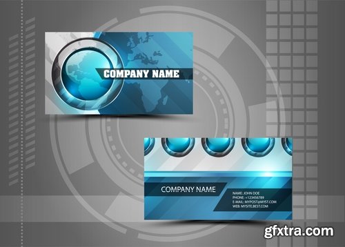 Collection of business cards templates #11-25 Eps