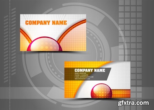 Collection of business cards templates #11-25 Eps