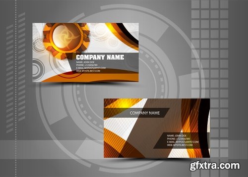 Collection of business cards templates #11-25 Eps