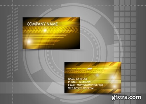 Collection of business cards templates #11-25 Eps