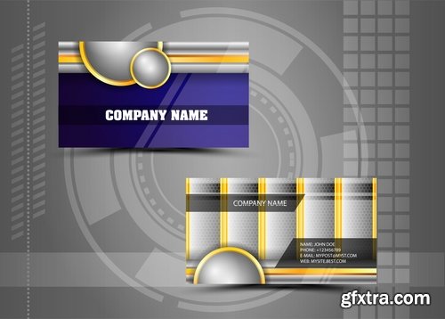 Collection of business cards templates #11-25 Eps