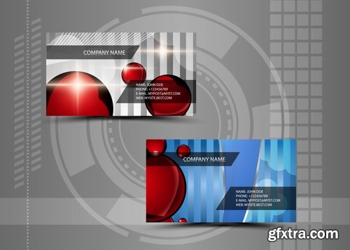 Collection of business cards templates #11-25 Eps