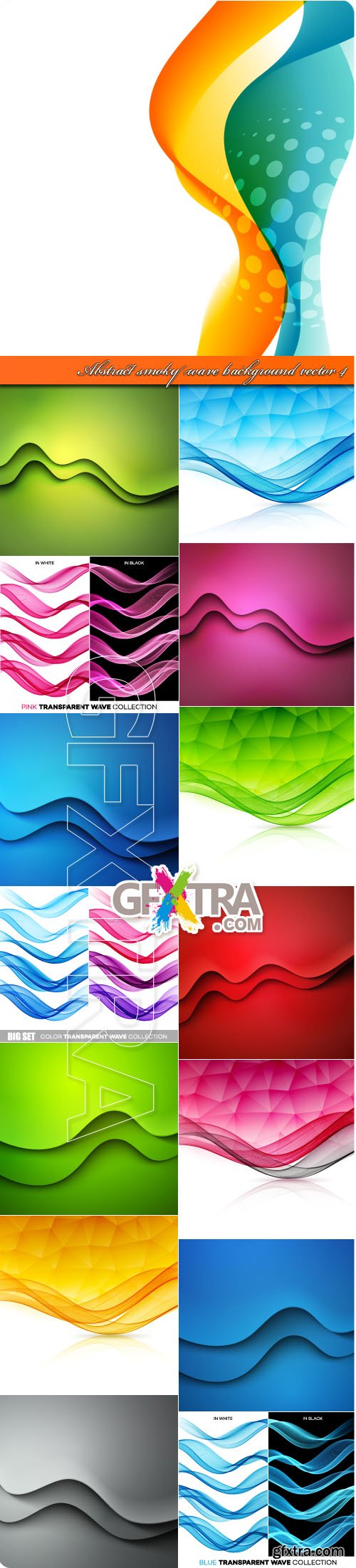 Abstract smoky wave background vector 4