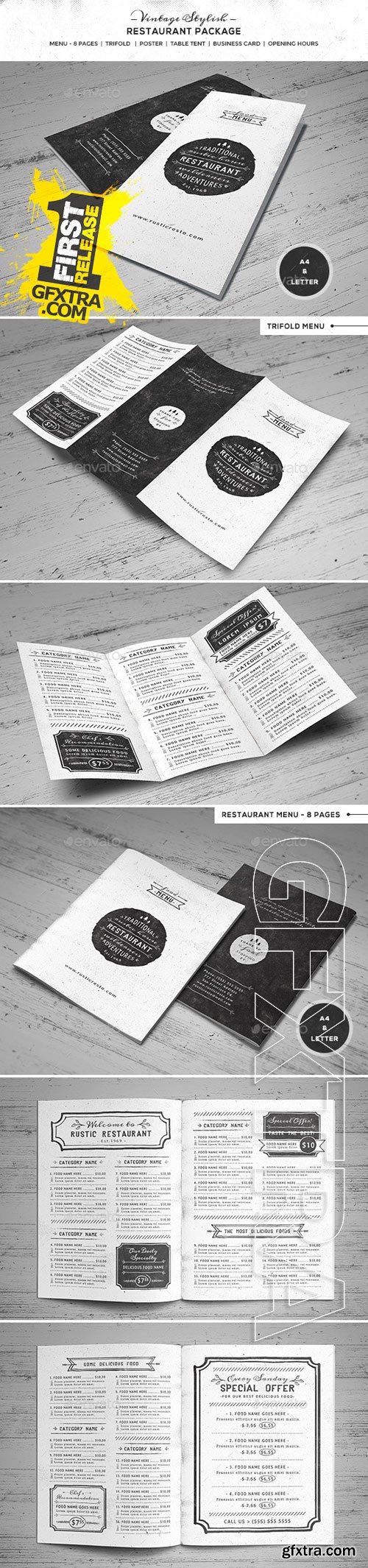 GraphicRiver - Vintage Stiylish Restaurant Package 10432237