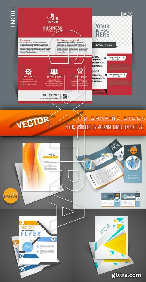 Stock Vector - Flyer, brochure or magazine cover template 72