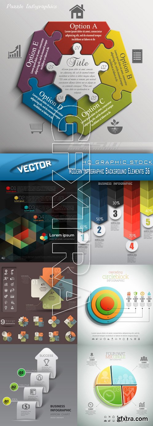 Stock Vector - Modern Infographic Background Elements 36