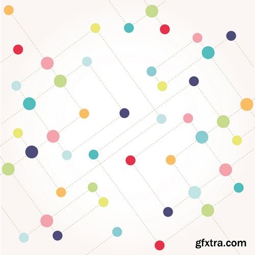 Vector - Network Color Technology Communication Background