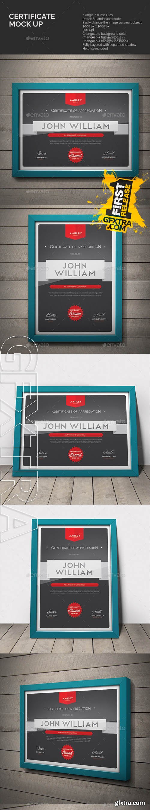 Certificate Mock-up - GraphicRiver 10563422