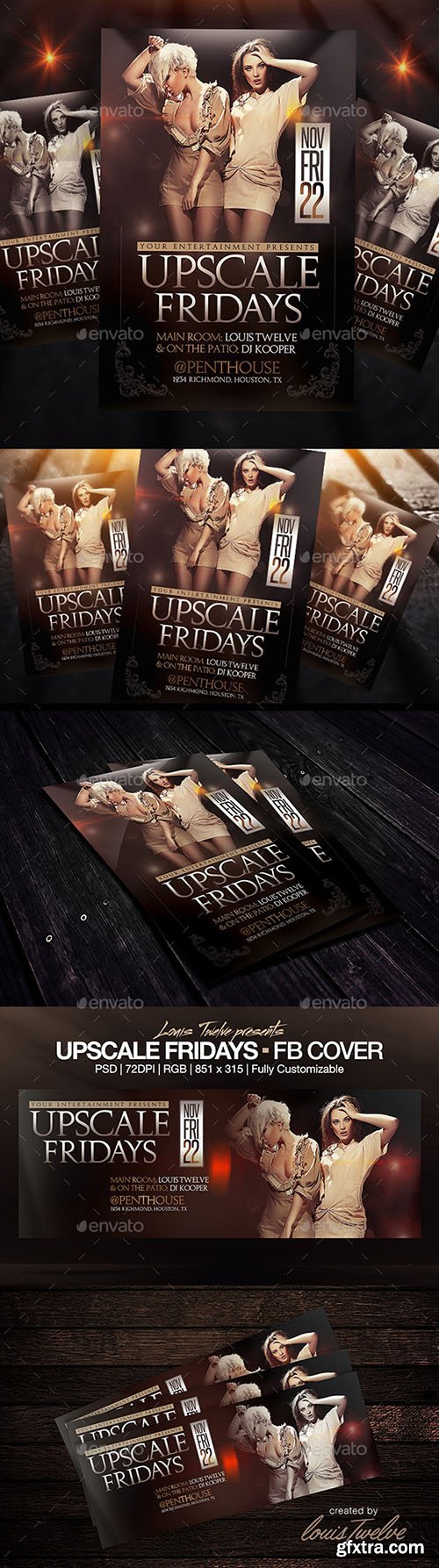 GraphicRiver Upscale Fridays | Flyer + FB Cover 9110906