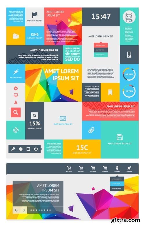 Vector abstract layout - 25x EPS