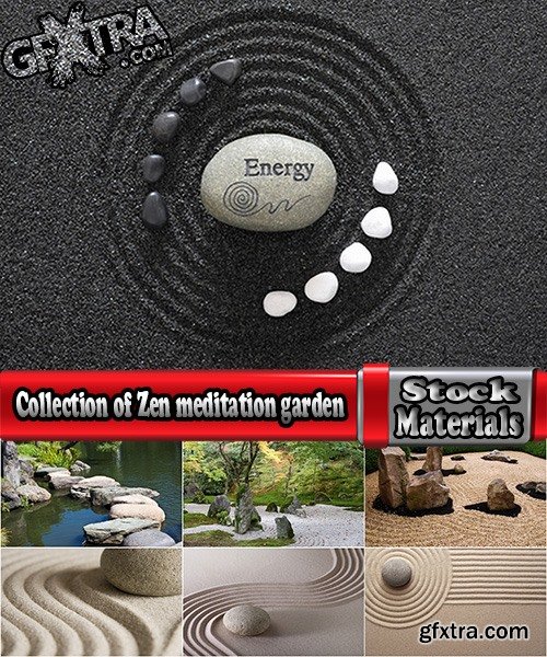 Collection of Zen meditation garden Japanese stone sand 25 HQ Jpeg