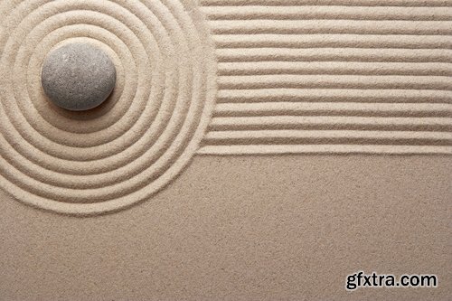 Collection of Zen meditation garden Japanese stone sand 25 HQ Jpeg