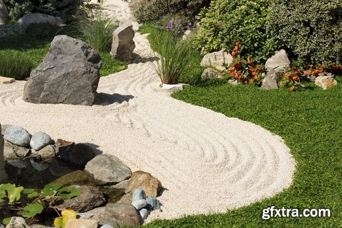 Collection of Zen meditation garden Japanese stone sand 25 HQ Jpeg