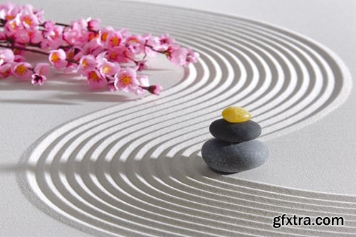 Collection of Zen meditation garden Japanese stone sand 25 HQ Jpeg