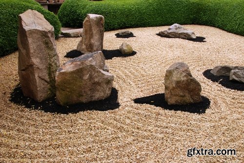 Collection of Zen meditation garden Japanese stone sand 25 HQ Jpeg