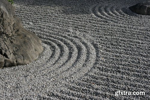 Collection of Zen meditation garden Japanese stone sand 25 HQ Jpeg