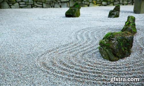 Collection of Zen meditation garden Japanese stone sand 25 HQ Jpeg