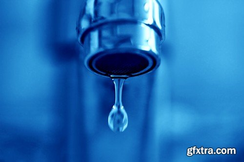 Stock Photos - Water dripping from faucet, 25xJPG