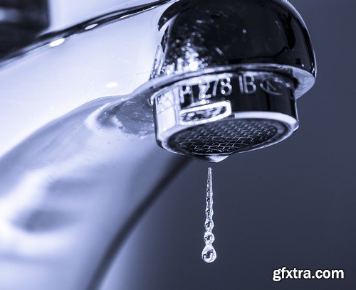 Stock Photos - Water dripping from faucet, 25xJPG