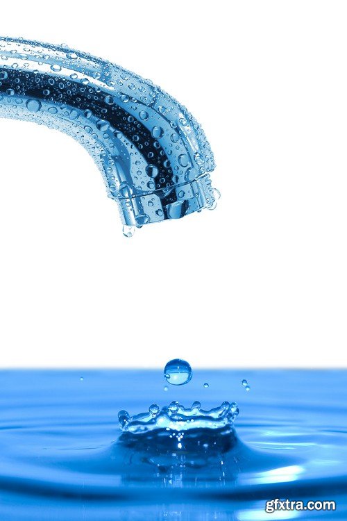 Stock Photos - Water dripping from faucet, 25xJPG