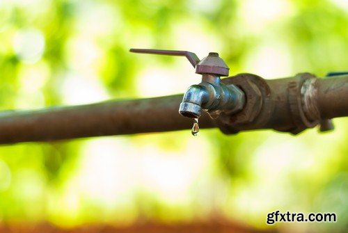 Stock Photos - Water dripping from faucet, 25xJPG