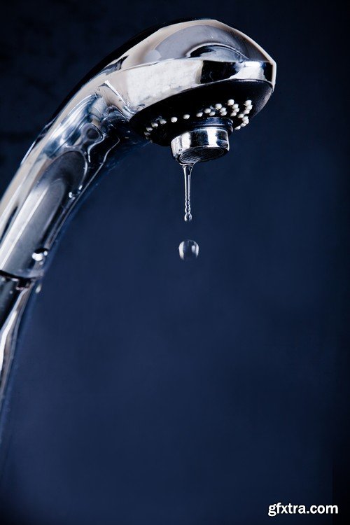 Stock Photos - Water dripping from faucet, 25xJPG