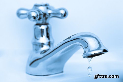 Stock Photos - Water dripping from faucet, 25xJPG