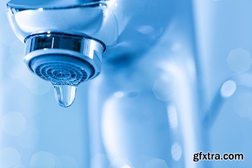 Stock Photos - Water dripping from faucet, 25xJPG