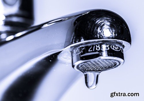 Stock Photos - Water dripping from faucet, 25xJPG