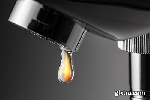 Stock Photos - Water dripping from faucet, 25xJPG