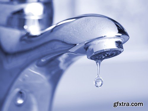 Stock Photos - Water dripping from faucet, 25xJPG