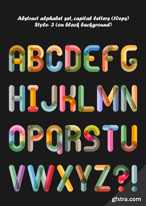 Stock Vectors - Alphabet 10, 25xEPS