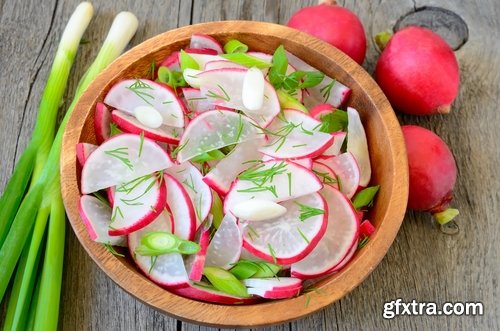 Collection of delicious red white radish salad with radish 25 HQ Jpeg