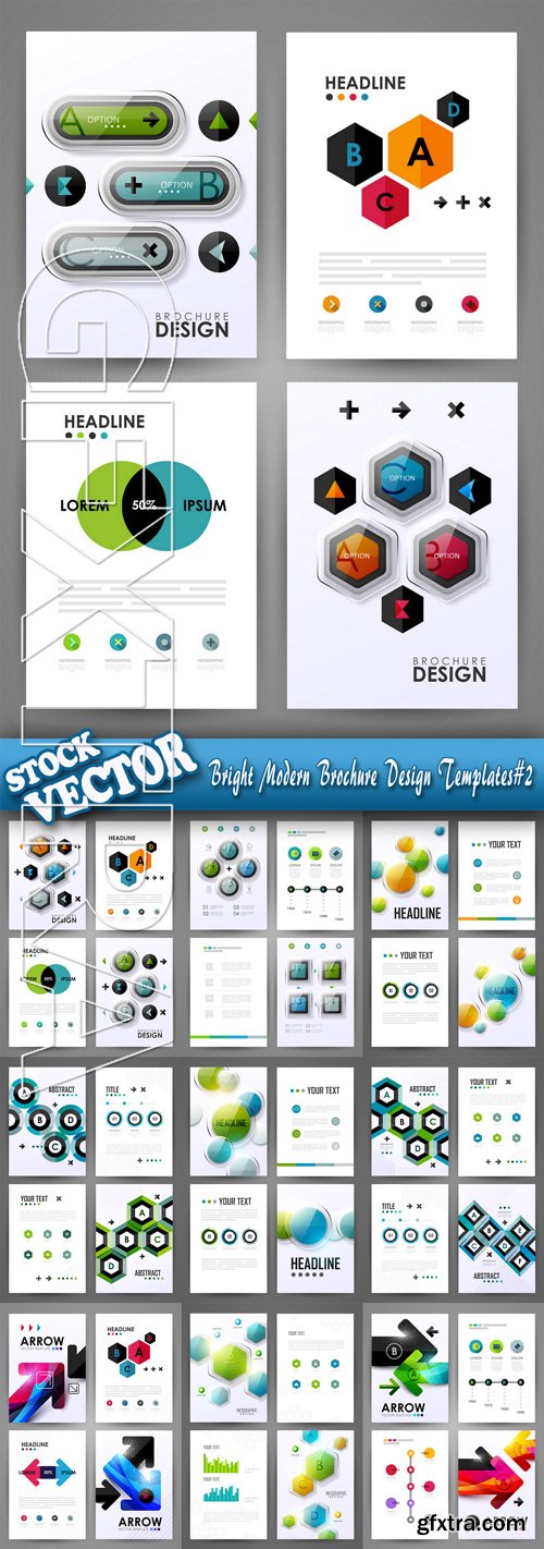Stock Vector - Bright Modern Brochure Design Templates#2