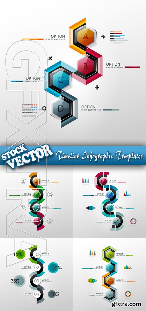 Stock Vector - Timeline Infographic Templates