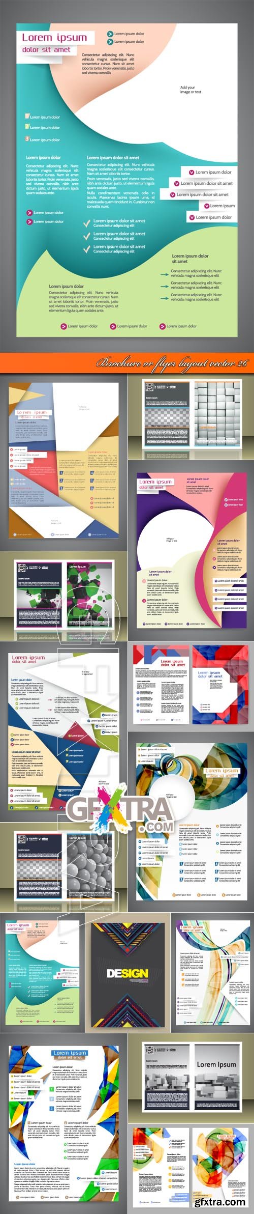 Brochure or flyer layout vector 26